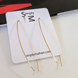 Simply Mahari Jewelry - Minimalist Wire Earrings Simply Mahari Jewelry - Minimalist Wire Earrings